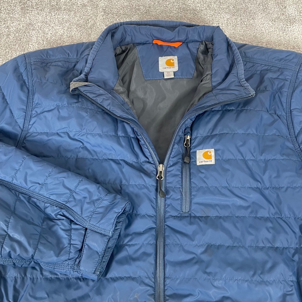 Carhartt‎ Gilliam Jacket Mens 2XL Tall Insulated Quilted Water Resistant Blue